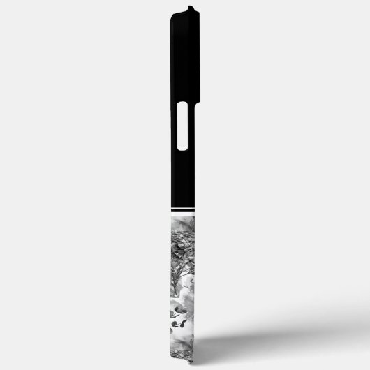 Aangepast monogram zwart-wit flesje Case-Mate iPhone case (Achterkant / Rechts)