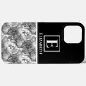 Aangepast monogram zwart-wit flesje Case-Mate iPhone case (Achterkant (horizontaal))