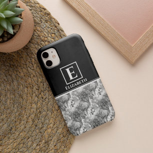 Aangepast monogram zwart-wit flesje Case-Mate iPhone case