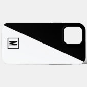 Aangepast Monogram Zwart & Wit Geometrisch Gesplit Case-Mate iPhone Case (Achterkant (horizontaal))