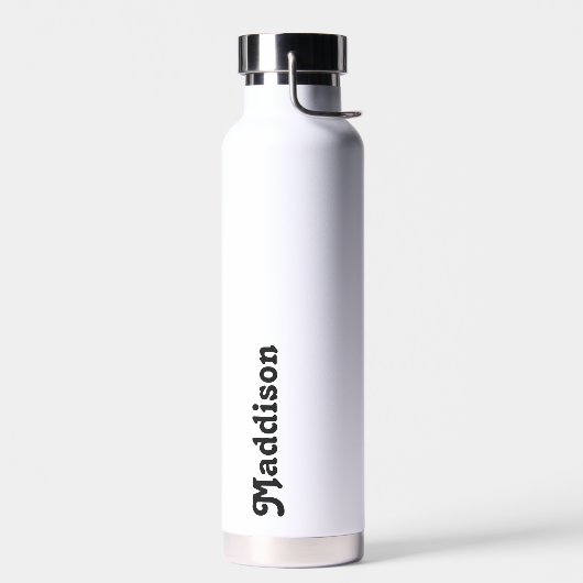 Aangepast monogram, zwart-wit retro typografie waterfles (Links)