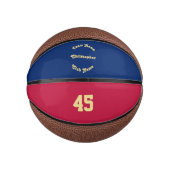 Aangepast monogramed Team Club Player Name Number Basketbal (Voorkant)