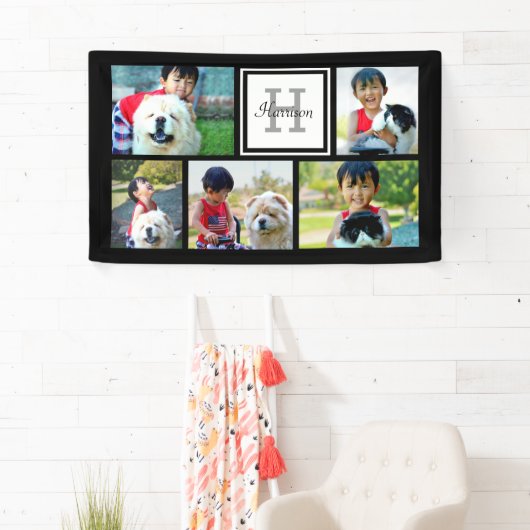 Aangepast monogramma 5 FotomozaïekAfbeelding Colla Spandoek (Insitu)