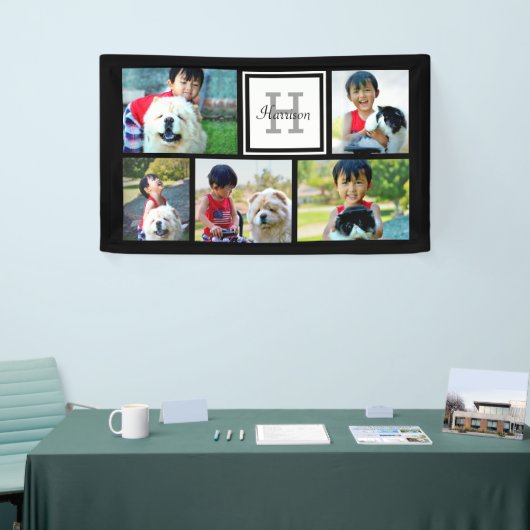 Aangepast monogramma 5 FotomozaïekAfbeelding Colla Spandoek (Beurs)