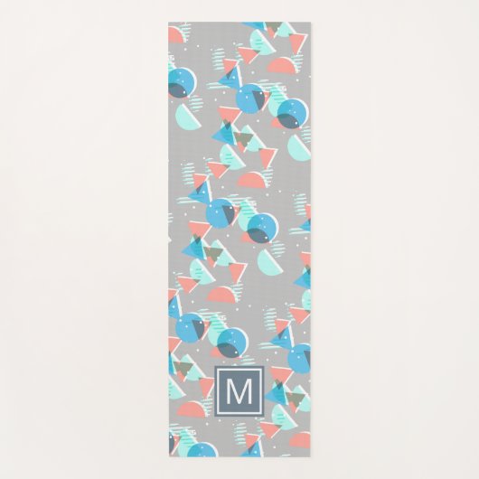 Aangepast monogrammatisch Abstract geometrisch Hip Yogamat (Voorkant)
