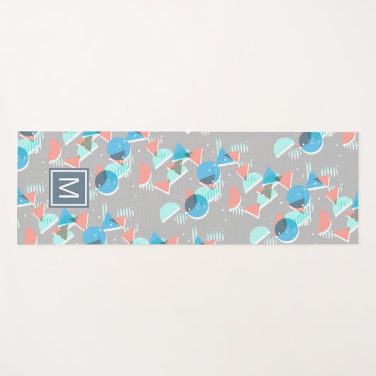 Aangepast monogrammatisch Abstract geometrisch Hip Yogamat (Voorkant (horizontaal))