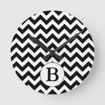 Aangepast monogrammatisch groot zwart Chevron desi
