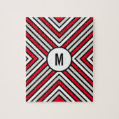 Aangepast monogrammatisch moeilijk geometrisch legpuzzel (Verticaal)