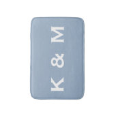 Aangepast monogrammed Blue Gray Badmat (Voorkant Verticaal)