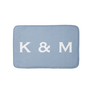 Aangepast monogrammed Blue Gray Badmat