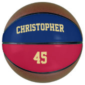 Aangepast monogrammed Club Team Player Name Number Basketbal (Voorkant)