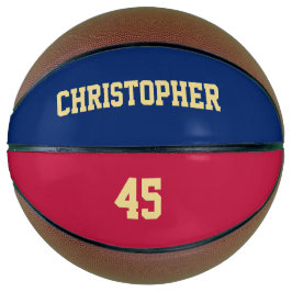 Aangepast monogrammed Club Team Player Name Number Basketbal