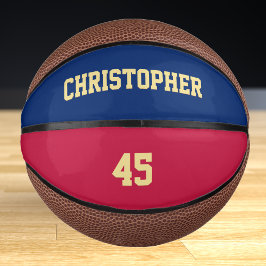 Aangepast monogrammed Club Team Player Name Number Basketbal