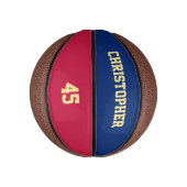 Aangepast monogrammed Club Team Player Name Number Basketbal (Verticaal)