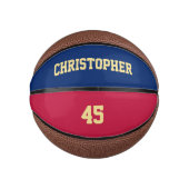 Aangepast monogrammed Club Team Player Name Number Basketbal (Voorkant)