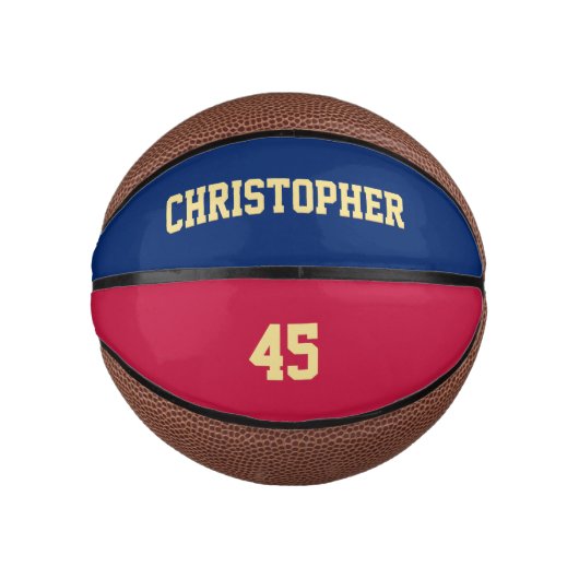 Aangepast monogrammed Club Team Player Name Number Basketbal (Voorkant)
