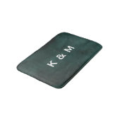 Aangepast monogrammed donkergrijze vlek badmat (Gekanteld)