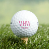 Aangepast monogrammed Golf Balls Pink Golfballen (Insitu Shirt)