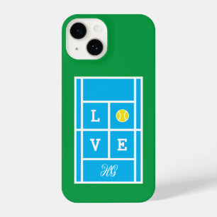Aangepast monogrammed tennis court iPhone 14 Hoesj Hoesje