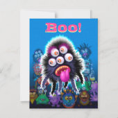 Aangepast Monster Halloween Magnetisch Briefkaart. Magnetische Uitnodiging (Voorkant)