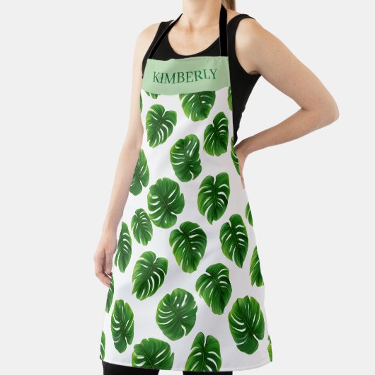 Aangepast Monstera Blad Tropisch Patroon Schort (Insitu)