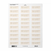 Aangepast Monstera Monogram Huwelijkslogo Etiket (Full Sheet)