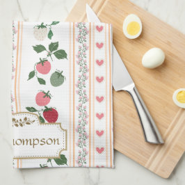Aangepast mooi retro patroon botanische mama theedoek