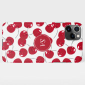 Aangepast mooi, vers Red Cherry-patroon iPhone Hoesje (Achterkant horizontaal)