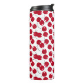 Aangepast mooi, vers rood kerspatroon thermisch thermosbeker (Gedraaid links)