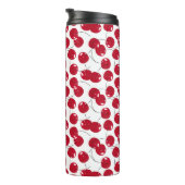 Aangepast mooi, vers rood kerspatroon thermisch thermosbeker (Geroteerd rechts)