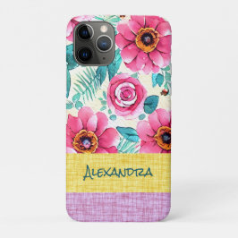 Aangepast mooi vrouwelijk botanisch patroon Case-Mate iPhone case