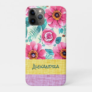Aangepast mooi vrouwelijk botanisch patroon Case-Mate iPhone case