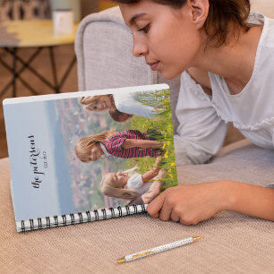 Aangepast mooie glimlach-fotocollege notitieboek