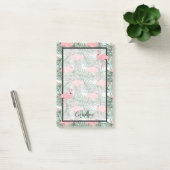 Aangepast Mooie Leuke Roze Flamingo's Palm Bladere Post-it® Notes (Kantoor)