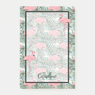 Aangepast Mooie Leuke Roze Flamingo's Palm Bladere Post-it® Notes
