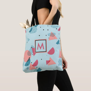 Aangepast Mooie Retro Hippe 1980's Mozaïekpatroon Tote Bag