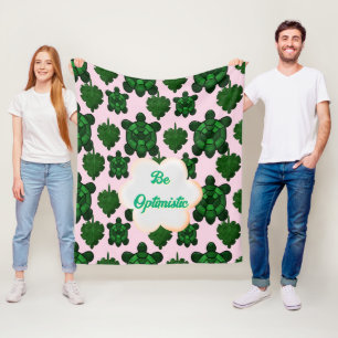 Aangepast Mooie Schildpad Laat Naadloos Patroon Ho Fleece Deken