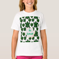 Aangepast Mooie Schildpad Laat Naadloos Patroon,