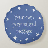 Aangepast moonoppervlak en staartwaren Sierkussen Rond Kussen (Achterkant)