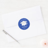 Aangepast Mortarboard Pet College Jaar Afstuderen  Ronde Sticker (Envelop)