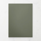 Aangepast mos groen drievoudige letter vouw progra drieluik programma (Cover)
