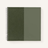 Aangepast mos groen dual-tone gestructureerde sche notitieboek (Voorkant)