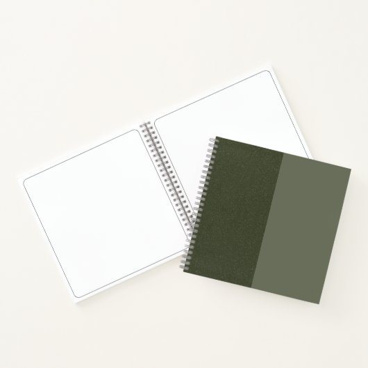 Aangepast mos groen dual-tone gestructureerde sche notitieboek (Binnen)