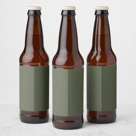 Aangepast mos groen getextureerd flesetiket bier etiket (Flessen)