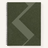 Aangepast mos groen schetsboek notitieboek (Voorkant)