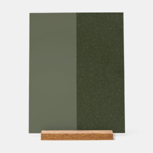 Aangepast mos groen split acryl teken bord