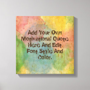 Aangepast motivatie prijsopgave, maak je eigen canvas afdruk