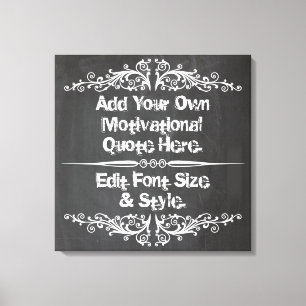 Aangepast motivatie prijsopgave, voeg jouw tekst t canvas afdruk