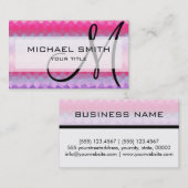 Aangepast mozaïekmonogram voor Abstracte kunst #58 Visitekaartje (Voorkant / Achterkant)