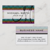 Aangepast mozaïekmonogram voor Abstracte kunst #74 Visitekaartje (Voorkant / Achterkant)